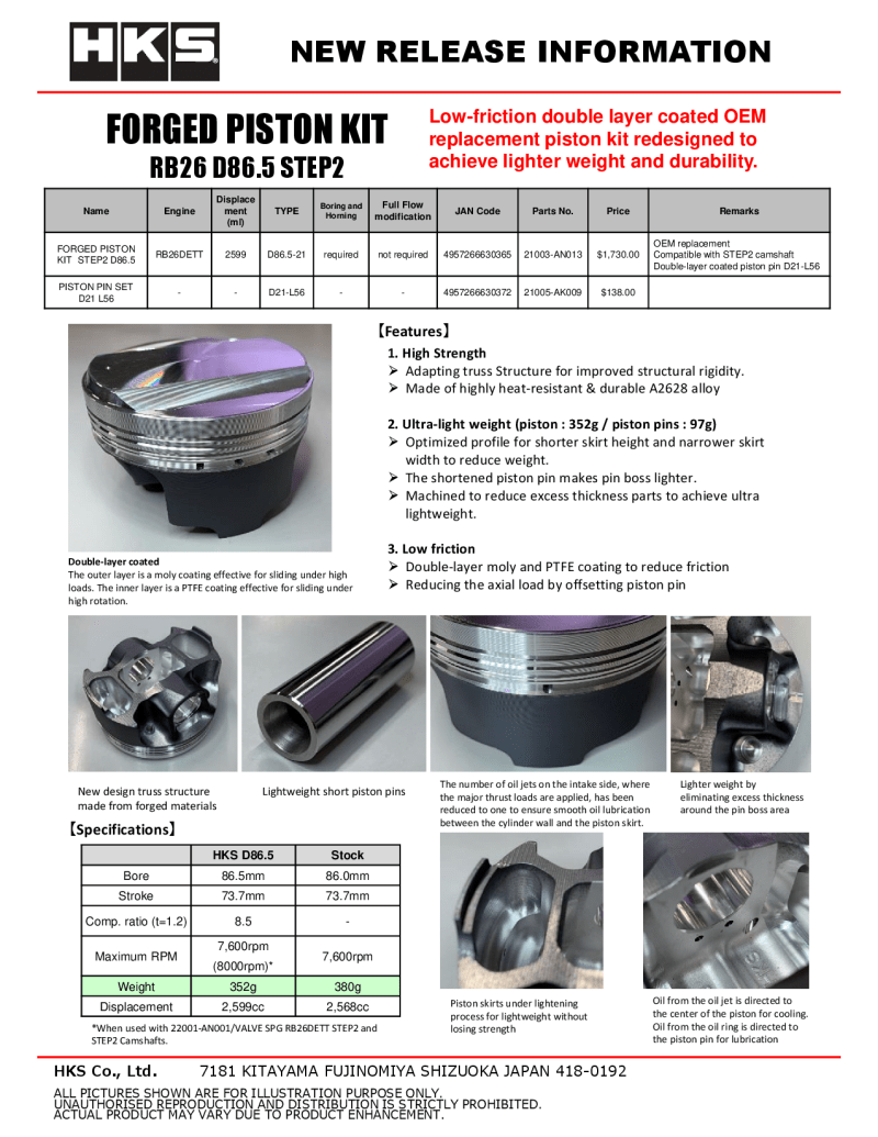 HKS Piston Rings