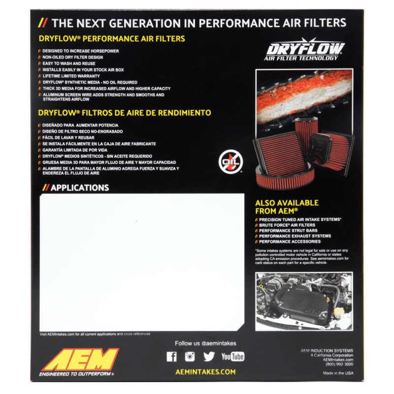 AEM IND Drop in Air Filters